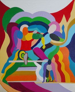 Painting, Athlétisme I, Stéphane Cantin
