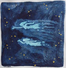 Fine Art Drawings, Deux Âmes-femmes aux étoiles, Laurent Mangepapier