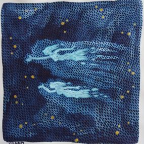 Fine Art Drawings, Deux Âmes-femmes aux étoiles, Laurent Mangepapier