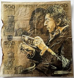 Peinture, Gainsbourg Zippo sur billet de 500 F, C215
