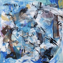 Painting, Bleu - Abstraction colorée, Eva Schmidt