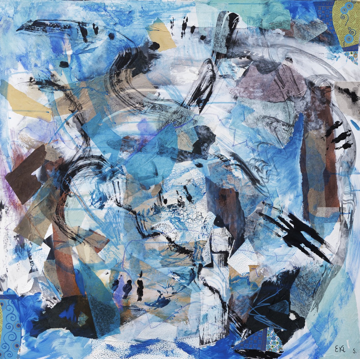 Eva Schmidt, Bleu - Abstraction colorée Eva Schmidt, Bleu - Abstraction colorée