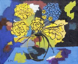 Pintura, Bouquet - Représentation florale graphique, Eva Schmidt