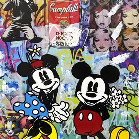 Painting, Surprise Flowers (Mickey and Minnie Mouse), Jozza