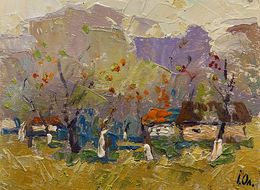 Peinture, Village Apple Orchard, Ivanyuk Oleksiy