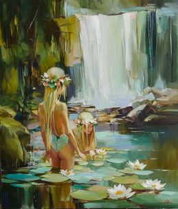 Peinture, In the Embrace of a Fairy Lake, Vasyl Khodakivskyi