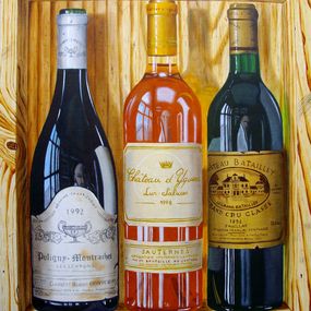 Peinture, 3 grands crus en trompe-l'oeil, Jean-Pierre Walter