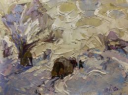 Painting, Walk on a Winter Evening, Ivanyuk Oleksiy