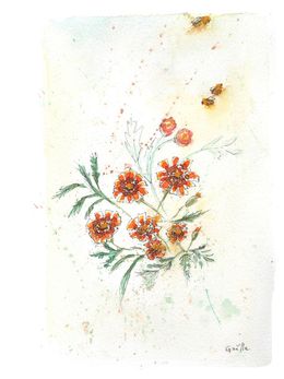 Fine Art Drawings, Une cueillette de pollen, Gaelle Beyaert
