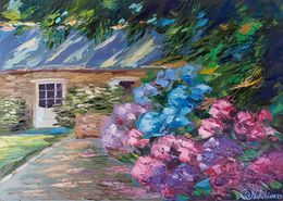 Peinture, Hydrangea Painting Flowers Counry House, Olga Nikitina