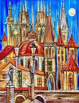 Painting, Prague’s Lullaby Of The Moon, Kirill Postovit
