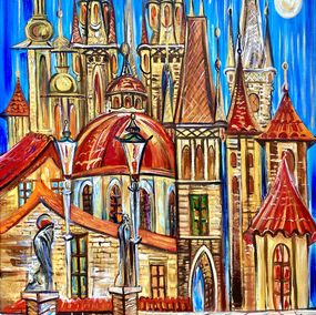 Painting, Prague’s Lullaby Of The New Moon, Kirill Postovit