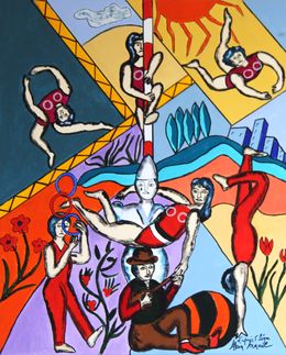 Gemälde, Le cirque de Fernand, Alain Arnouil