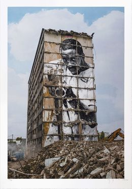 Drucke, 28 mm, Portrait d'une Génération, B5, Destruction 1, Montfermeil, France, 2025, JR
