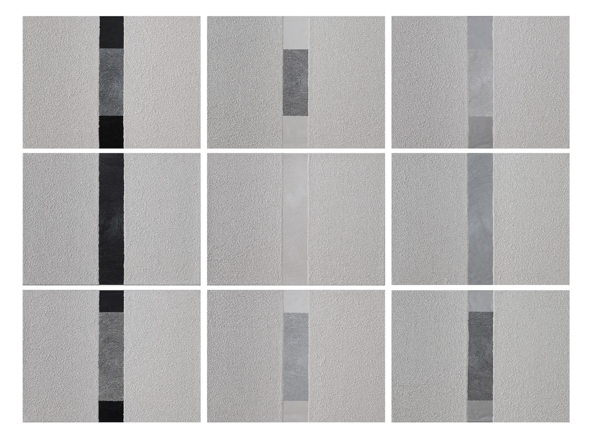 Marcello De Angelis, Polyptych of Masks (white) Marcello De Angelis, Polyptych of Masks (white)