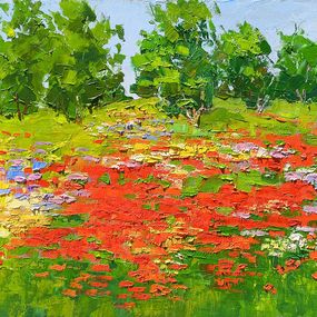 Peinture, Symphony of Wildflowers, Hrach Baghdasaryan