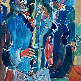 Peinture, Le saxophoniste Réf : CPBD1147, Claude Frégère