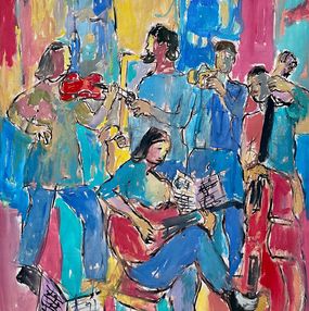 Peinture, Les musiciens 5  Réf : CPBD1148, Claude Frégère