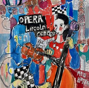 Peinture, Manhattan, Opera Lincoln Center Réf : CPBD1127, Claude Frégère
