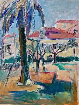 Painting, Menton, Le Palmier 2 Réf : CPBD1135, Claude Frégère