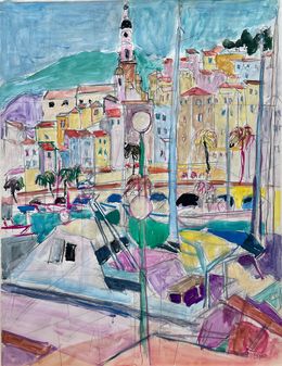 Painting, Quai à Menton Réf : CPBD1133, Claude Frégère