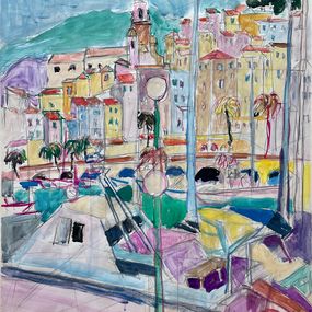 Peinture, Quai à Menton Réf : CPBD1133, Claude Frégère