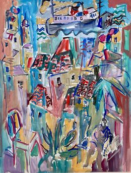 Painting, Rue de Menton Réf : CPBD1132, Claude Frégère