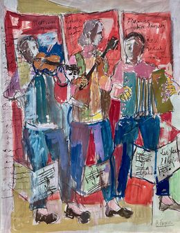 Painting, Trio tzigane, les yeux noirs Réf : CPBD1141, Claude Frégère