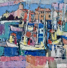 Gemälde, Le port de Menton Réf : CPBD1203, Claude Frégère