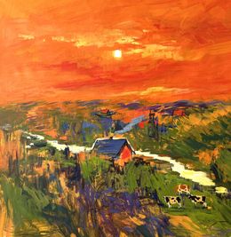 Gemälde, Sunset, Jacob Burda