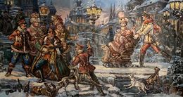 Peinture, Evening with the hussars, Alexander Litvinov