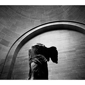 Fotografía, Musée du Louvre, Paris, triptych of the Nike of Samothrace, Parian marble, Marcello Grassi
