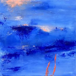 Painting, Blue escape, Sandrine Belmont