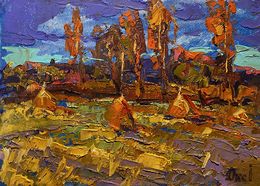 Painting, On the Golden Autumn Fields, Oksana Ivanyuk
