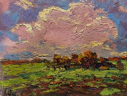 Peinture, Pink Evening Clouds, Oksana Ivanyuk