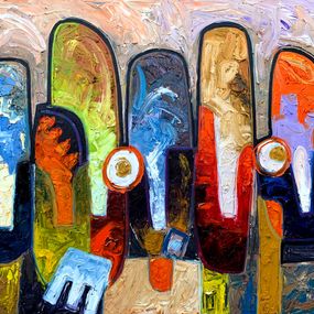 Painting, Untitled V - 21st Century, Contemporary, Figurative, Impasto, Impressionism, Abiodun Nafiu Azeez