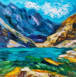 Painting, Rocky Mountain, Olga Nikitina