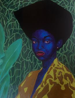 Painting, Solitude - 21st Century, Contemporary, Figurative Portrait, Women, Modern, Love, Daniel Owoeye