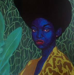 Peinture, Solitude - 21st Century, Contemporary, Figurative Portrait, Women, Modern, Love, Daniel Owoeye