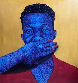 Painting, Confidant 1 - 21st Century, Contemporary, Figurative Portrait, Women, Modern Love, Daniel Owoeye
