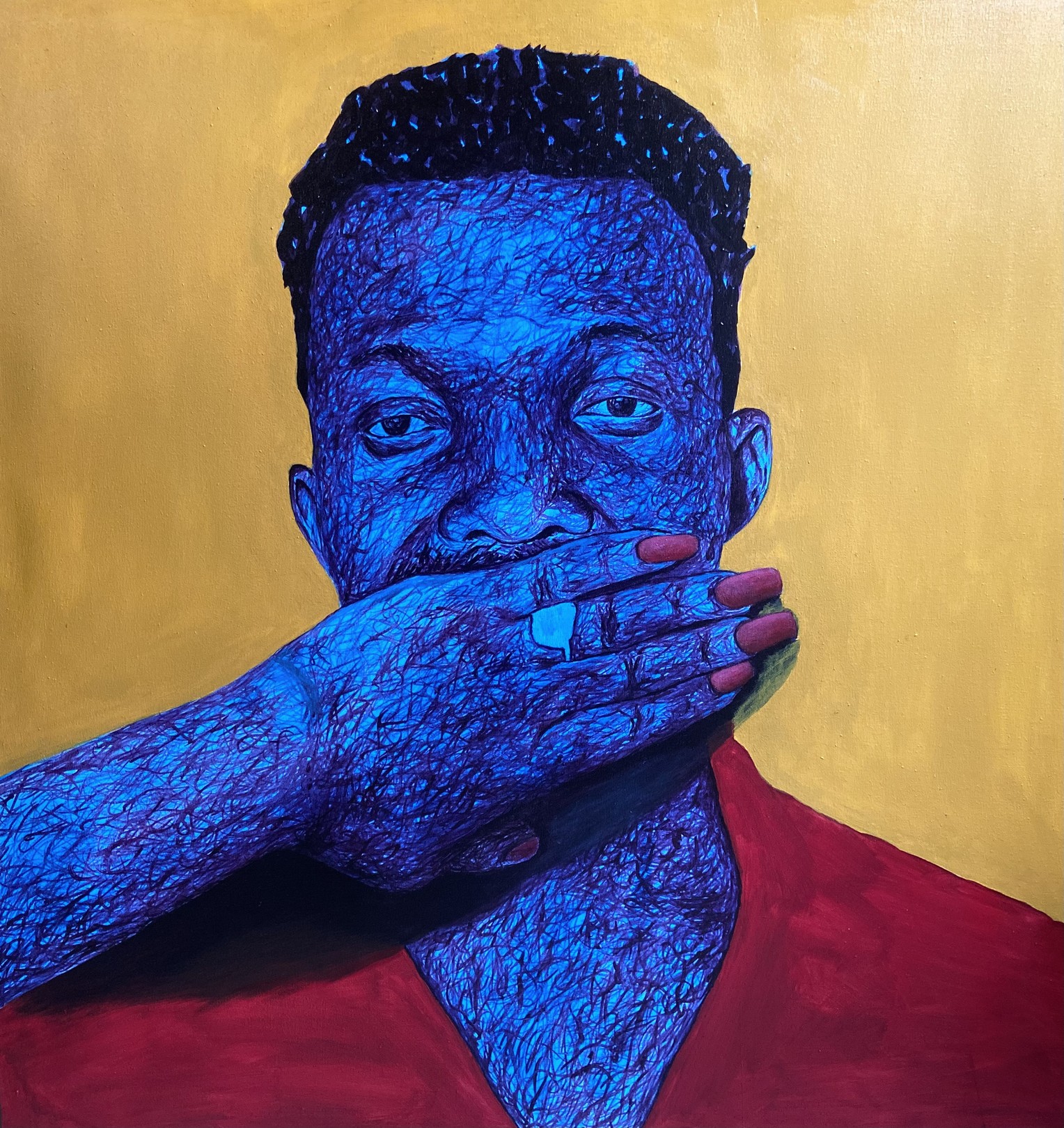 Daniel Owoeye, Confidant 1 - 21st Century, Contemporary, Figurative Portrait, Women, Modern Love Daniel Owoeye, Confidant 1 - 21st Century, Contemporary, Figurative Portrait, Women, Modern Love