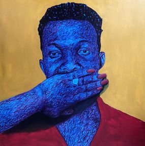 Peinture, Confidant 1 - 21st Century, Contemporary, Figurative Portrait, Women, Modern Love, Daniel Owoeye