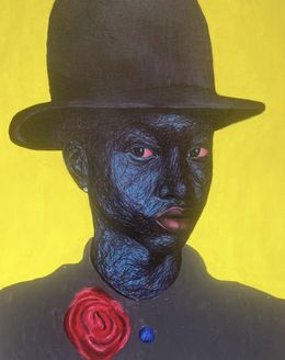 Painting, Against All Odds - 21st Century, Contemporary, Figurative Portrait, Fashion, Men, Daniel Owoeye