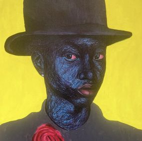 Pittura, Against All Odds - 21st Century, Contemporary, Figurative Portrait, Fashion, Men, Daniel Owoeye