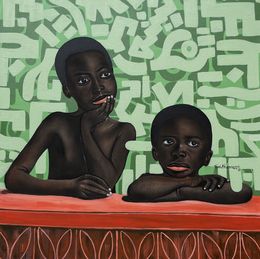 Painting, Hope (When The Time is Right) - 21st Century, Contemporary, Figurative, Modern, Oluwafemi Akanmu