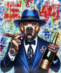 Painting, Champagne And Bling! (large original painting on canvas), Jozza