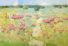 Painting, Pink Meadow, Vahe Yeremyan