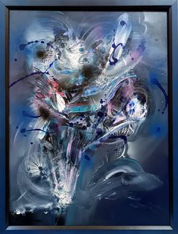 Painting, Blue Gravity of the Forgotten Bloom, Ovidiu Kloska
