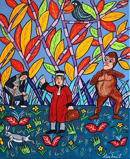 Painting, Le gorille, la vieille et le juge, Alain Arnouil