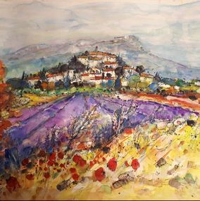 Peinture, Les lavandes, Patrice Layre